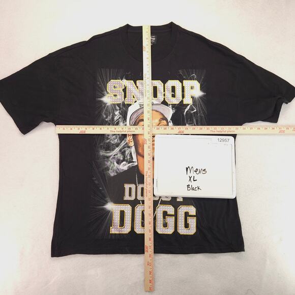 Snoop Dogg Rap Graphic Short Sleeve Crew Neck Shirt Mens Size XL Black - Picture 5 of 9